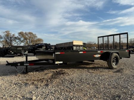 New 2026 H&H Black 82"x14' 3k Solid Side Utility Trailer