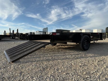 New 2026 H&H Black 82"x14' 3k Solid Side Utility Trailer