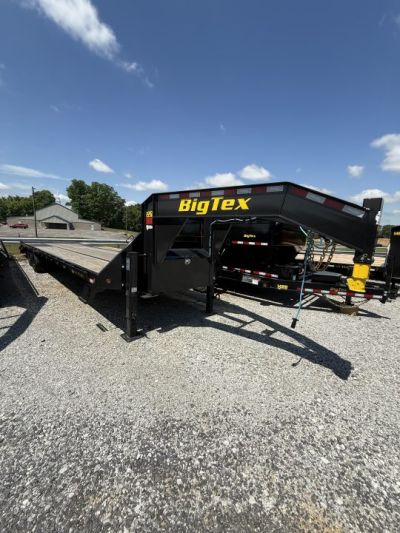 New 2026 Big Tex Trailers 22GN-35D5A Flatbed Trailer, MEGA RAMPS, 2SPD JACKS