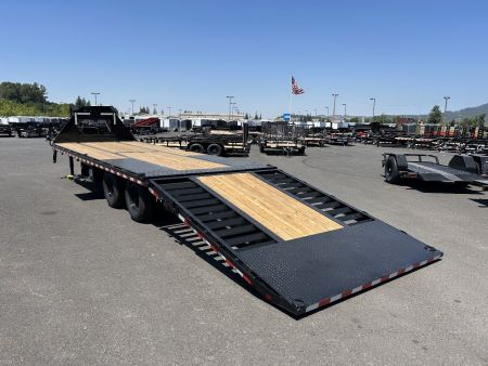 New 2025 Sure-Trac 8.5x32 Gooseneck Deckover Trailer w/ Hyd. Beavertail 25.9K GVWR