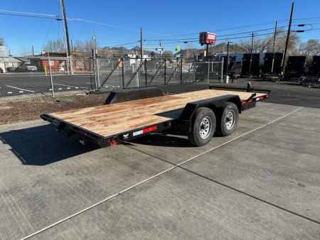 New 7x18 Tandem Axle 10k Flatbed Trailer