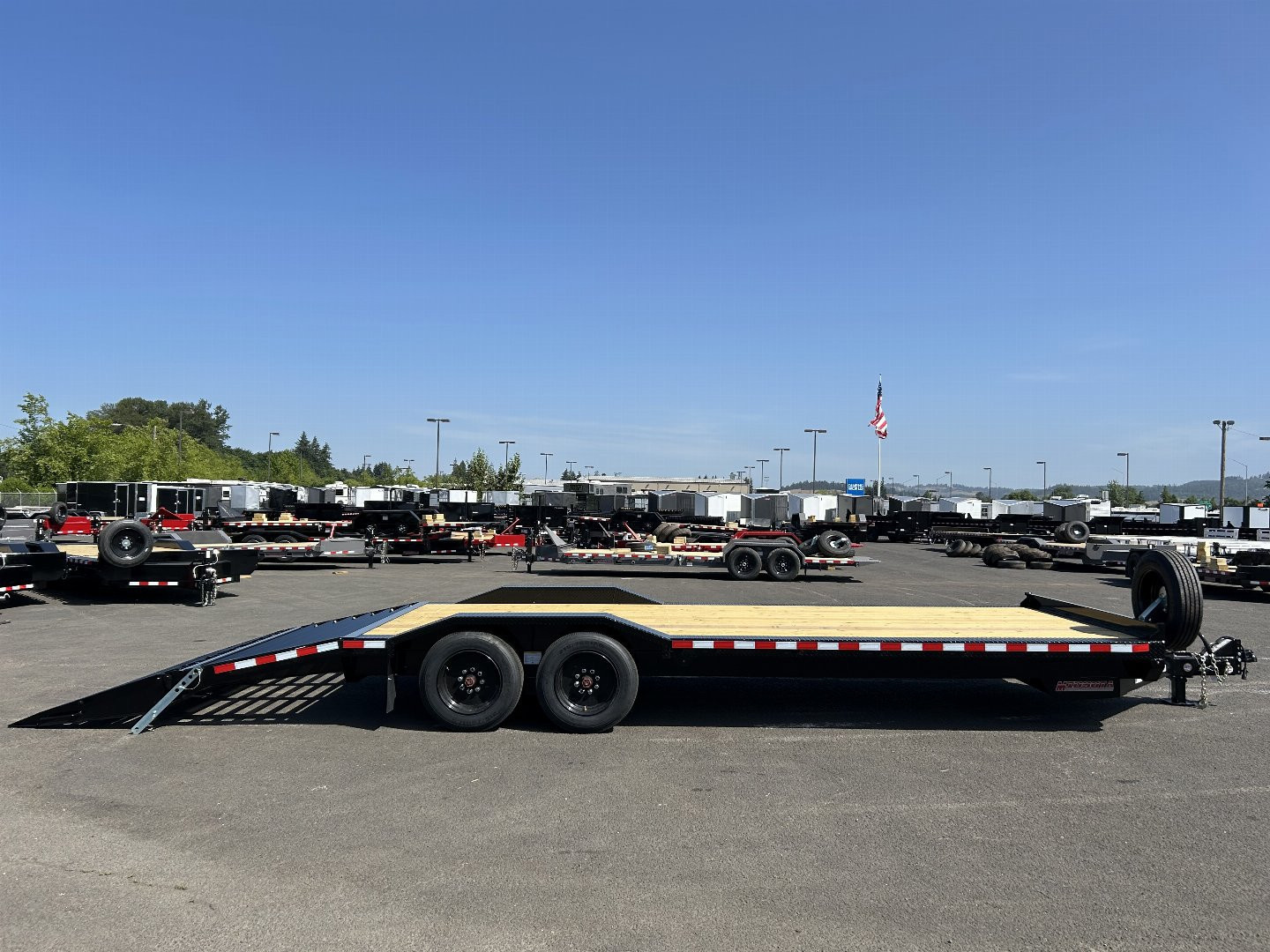New 2025 Midsota 8.5x24 Flatbed Equipment Trailer 17.6K GVWR