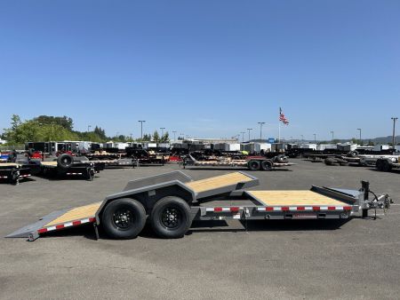 New 2025 Midsota 7x22 Split Tilt Equipment Trailer 15.4K GVWR