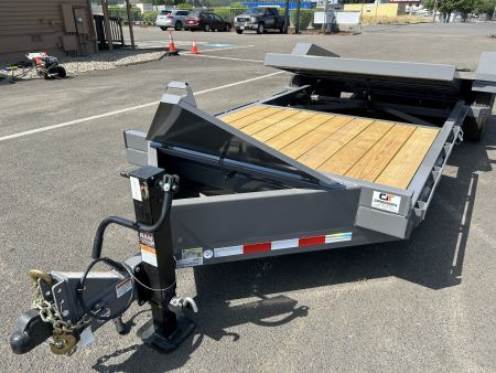 New 2025 Midsota 7x22 Split Tilt Equipment Trailer 15.4K GVWR
