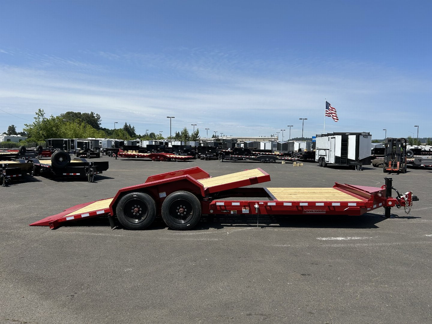 New 2025 Midsota 7x24 Split Tilt Equipment Trailer 15.4K GVWR