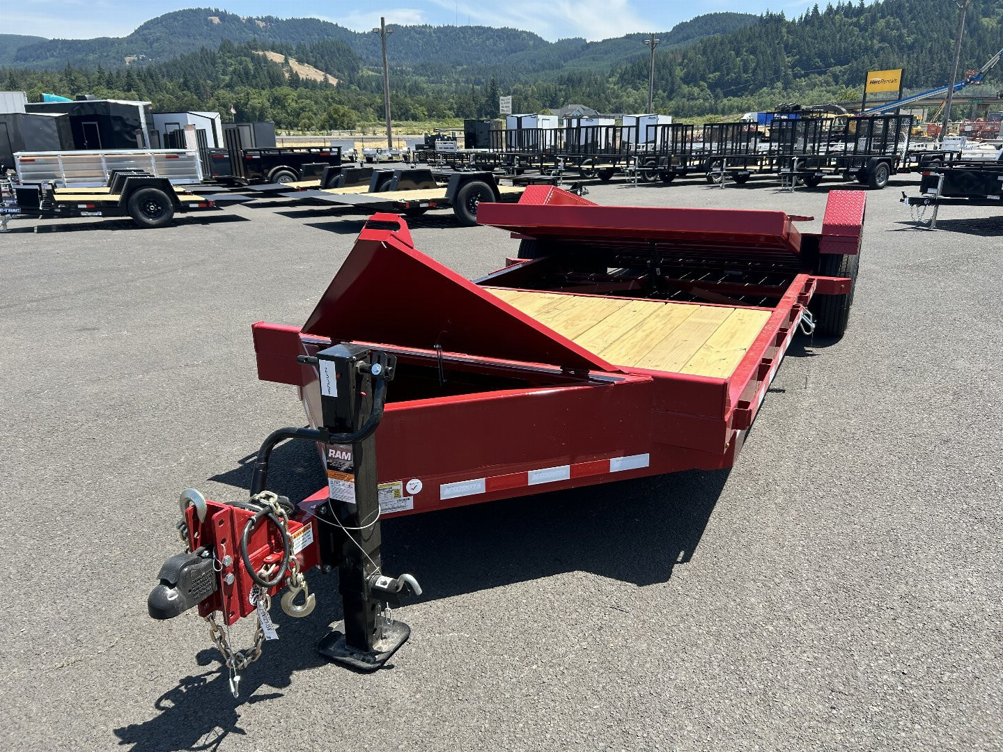 New 2025 Midsota 7x24 Split Tilt Equipment Trailer 15.4K GVWR