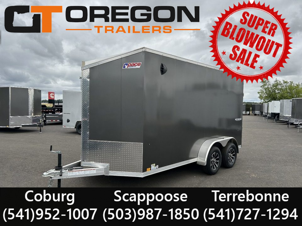 New 2025 Pace American 7X16 Aluminum Enclosed Trailer 7K GVWR