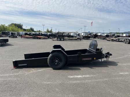 New 2025 Midsota 4.5x12 Steel Deck Power Tilt Equipment Trailer 7.7K GVWR
