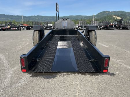 New 2025 Midsota 4.5x12 Steel Deck Power Tilt Equipment Trailer 7.7K GVWR