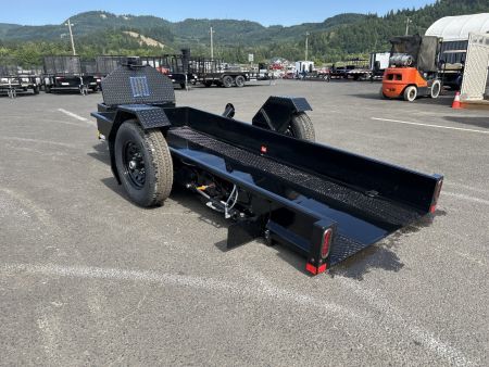 New 2025 Midsota 4.5x12 Steel Deck Power Tilt Equipment Trailer 7.7K GVWR
