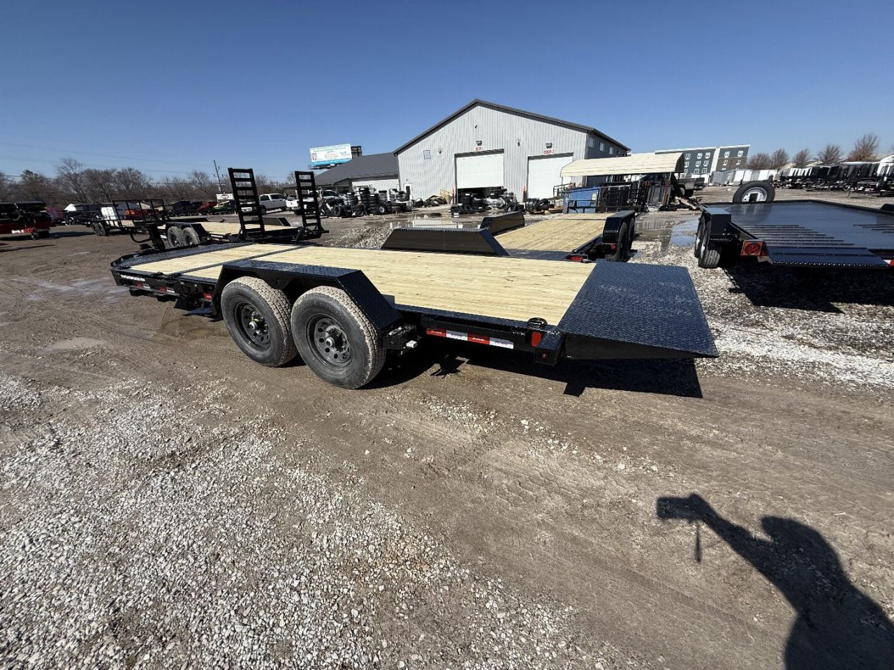 New 2025 LIBERTY LT14K83X20SPB8WF Tilt Trailer 83X20 TA PARTIAL (GVW:14000) MIDNIGHT BLACK