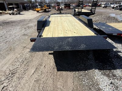 New 2025 LIBERTY LT14K83X20SPB8WF Tilt Trailer 83X20 TA PARTIAL (GVW:14000) MIDNIGHT BLACK