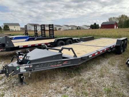 New 2025 HORIZON TRAILERS ETZBP-24 8K Tilt Trailer 83X24 TA 22" HEIGHT PARTIAL TILT (GVW:17440) GRAY