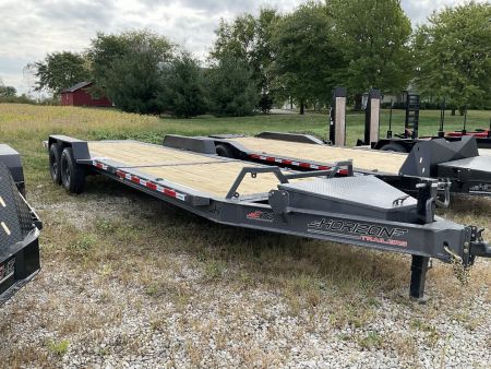 New 2025 HORIZON TRAILERS ETZBP-24 8K Tilt Trailer 83X24 TA 22" HEIGHT PARTIAL TILT (GVW:17440) GRAY