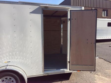 New iTi Cargo Trailers Enclosed Bike Trailer 7x12 Motorcycle Trailer
