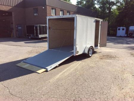 New iTi Cargo Trailers Enclosed Bike Trailer 7x12 Motorcycle Trailer