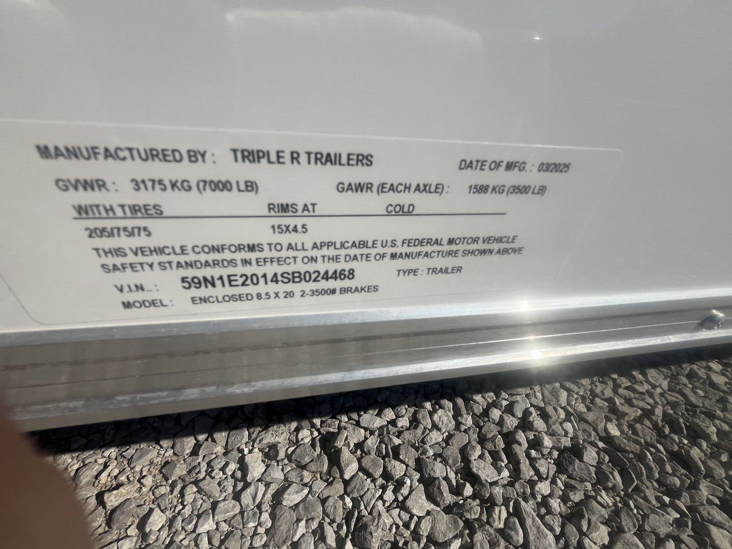 New 2025 Trailblazer 8.5X20 ENCLOSED CARGO / RACE TRAILER 7K Cargo / Enclosed Trailer