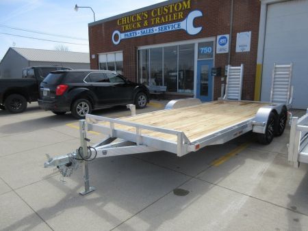 New 2026 Sport Haven 7'X18' ALUMINUM HD W/4' SPLIT RAMPS Equipment Trailer