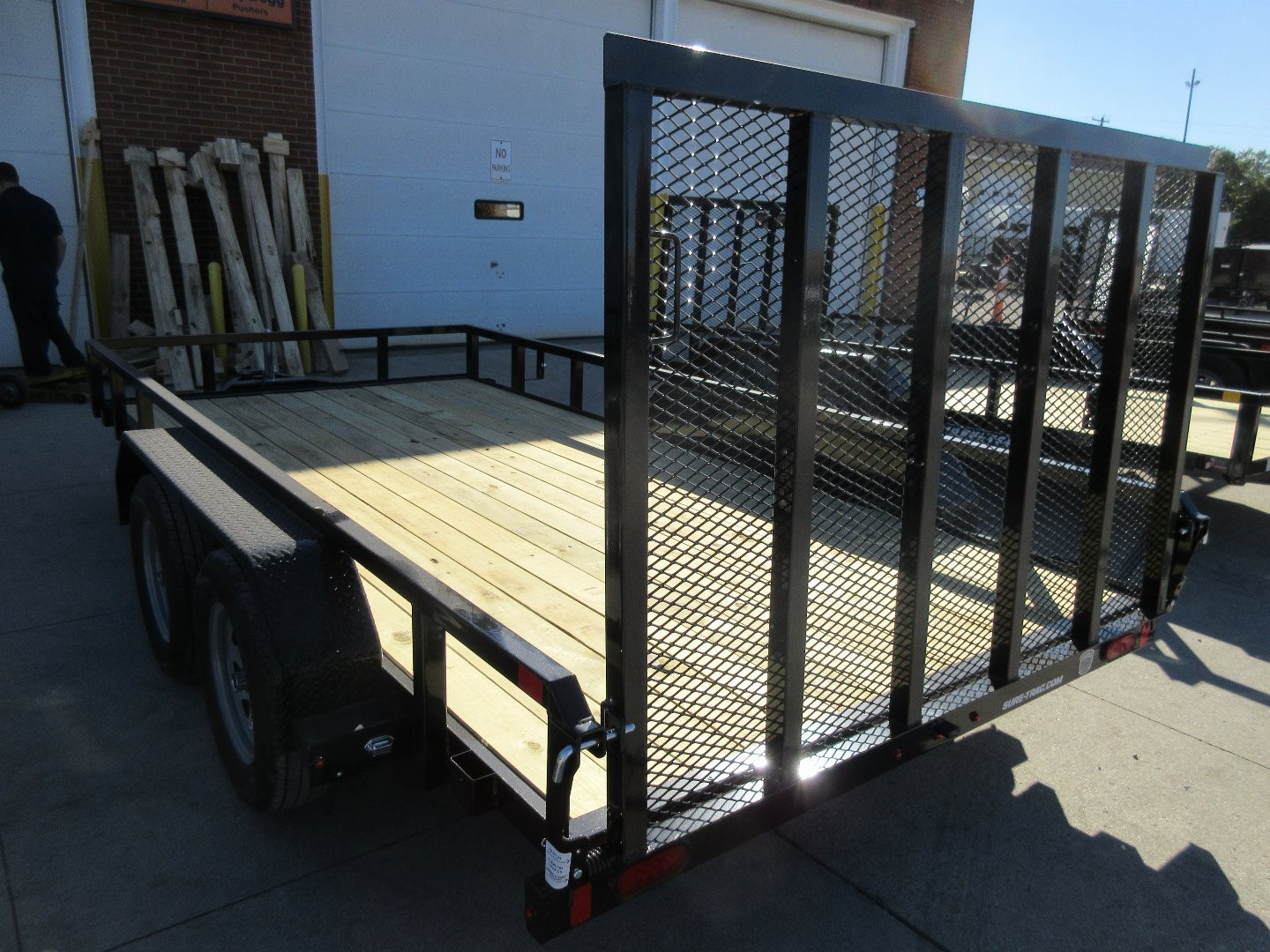 New 2025 SURE-TRAC 7X14 TUBE TOP 7K Utility Trailer WITH 5' GATE
