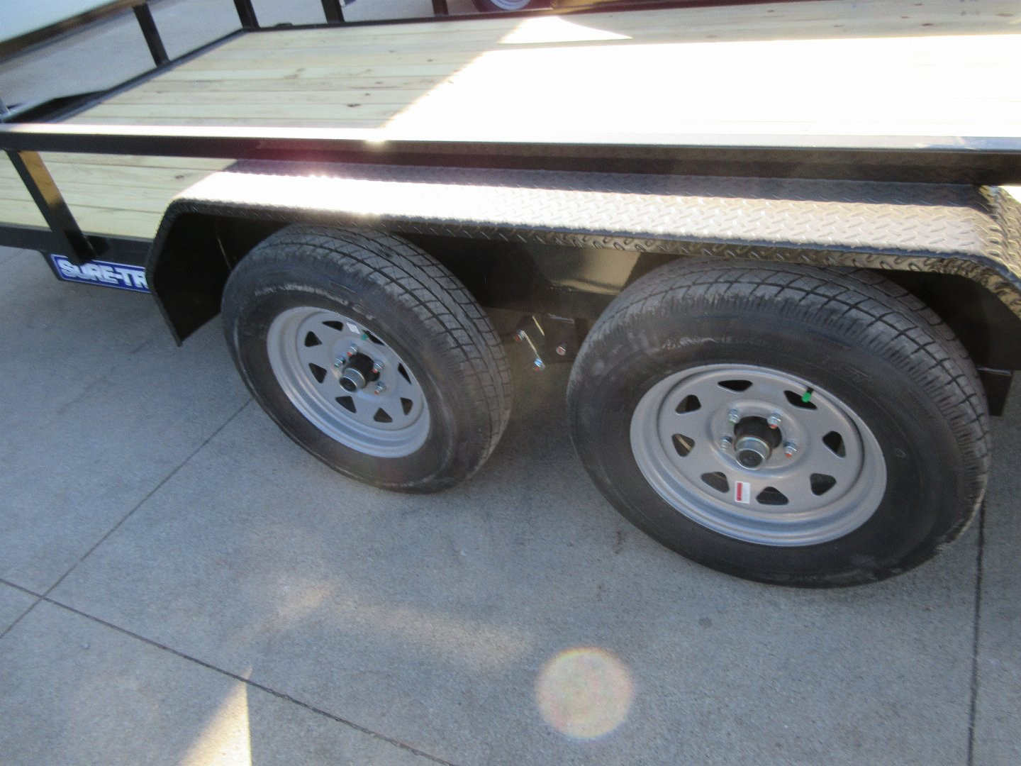 New 2025 SURE-TRAC 7X14 TUBE TOP 7K Utility Trailer WITH 5' GATE