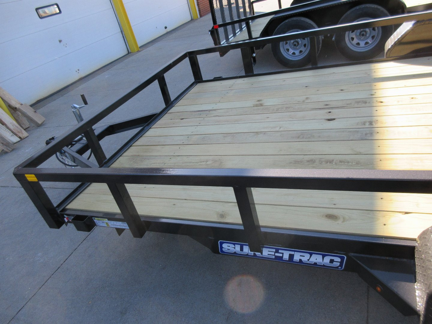 New 2025 SURE-TRAC 7X14 TUBE TOP 7K Utility Trailer WITH 5' GATE