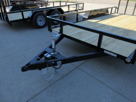 New 2025 SURE-TRAC 7X14 TUBE TOP 7K Utility Trailer WITH 5' GATE