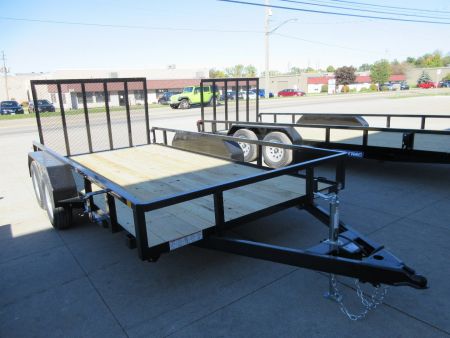 New 2025 SURE-TRAC 7X14 TUBE TOP 7K Utility Trailer WITH 5' GATE
