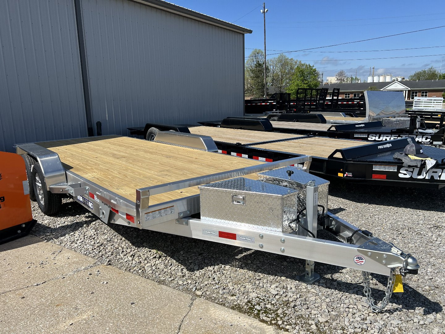 New 2025 SURE-TRAC 82 x 18 Aluminum Power Tilt 7K Car Hauler