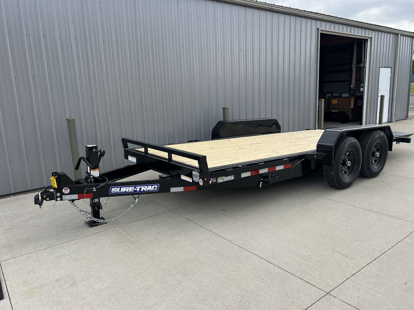 New Sure-Trac 7 x 18 Tilt Bed Equipment Trailer 14K