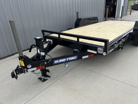 New Sure-Trac 7 x 18 Tilt Bed Equipment Trailer 14K
