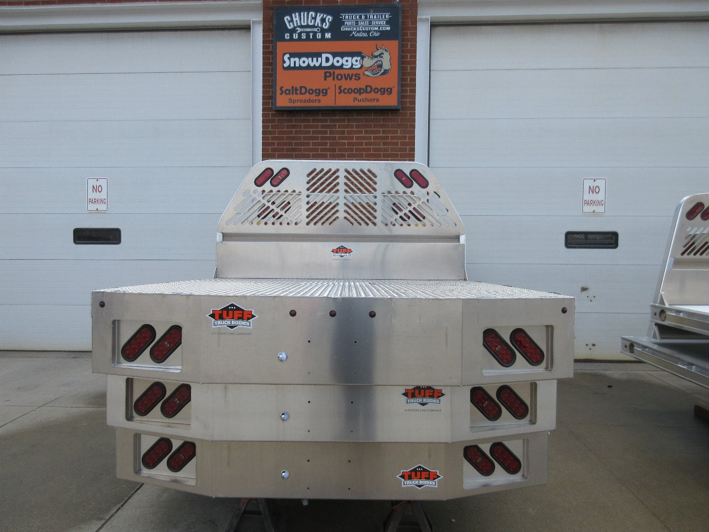 New 2025 Tuff Truck Bodies Truck Bed 8'6"X84" ECONOMY ALUMINUM RANCHER W/TRAP DOOR NO HITCH