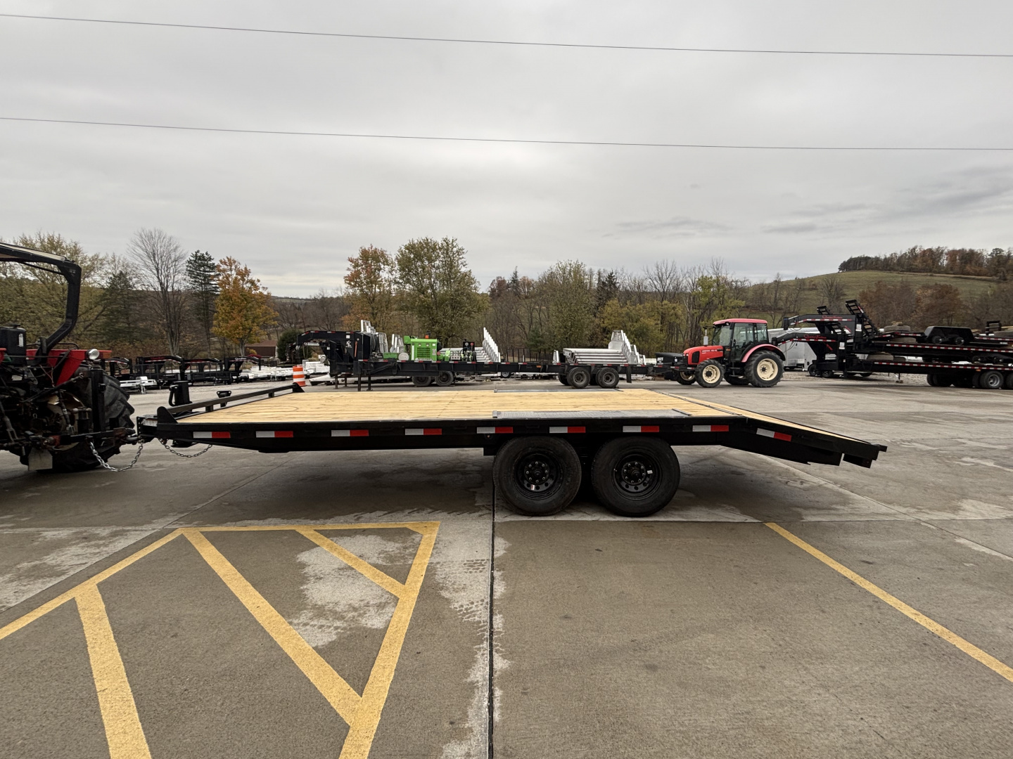 New 2026 Down 2 Earth Trailers 102"X20' (16' + 4' Dovetail) Deckover - Slide In/Out Ramps - 14000#GVWR