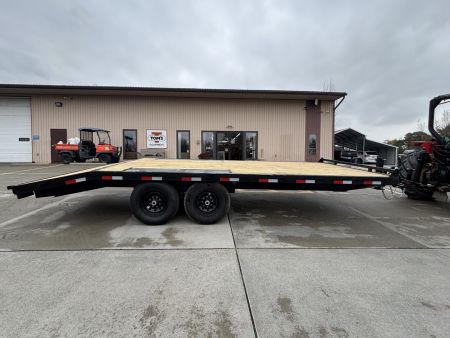 New 2026 Down 2 Earth Trailers 102 X20' (16' + 4' Dovetail) Deckover - Slide In/Out Ramps - 14000#GVWR