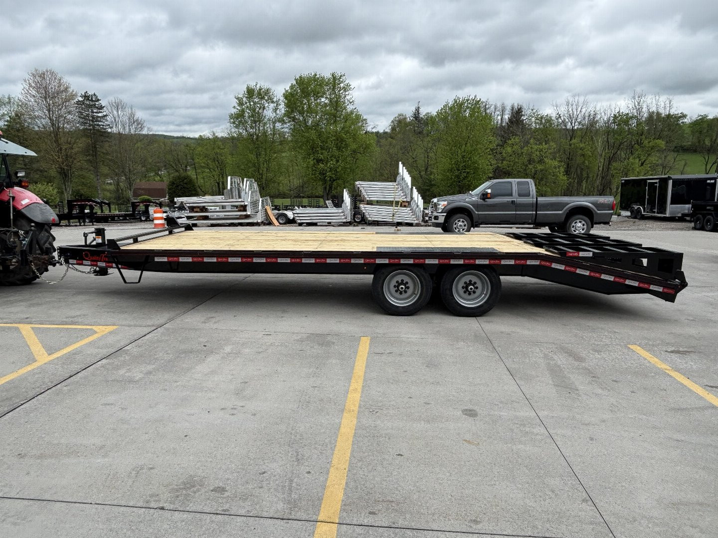 New 2025 Quality Trailers 23' Deckover (18' + 5' Dovetail) - Pro Series w/ 3 Lay Down Ramps - 17000# GVWR