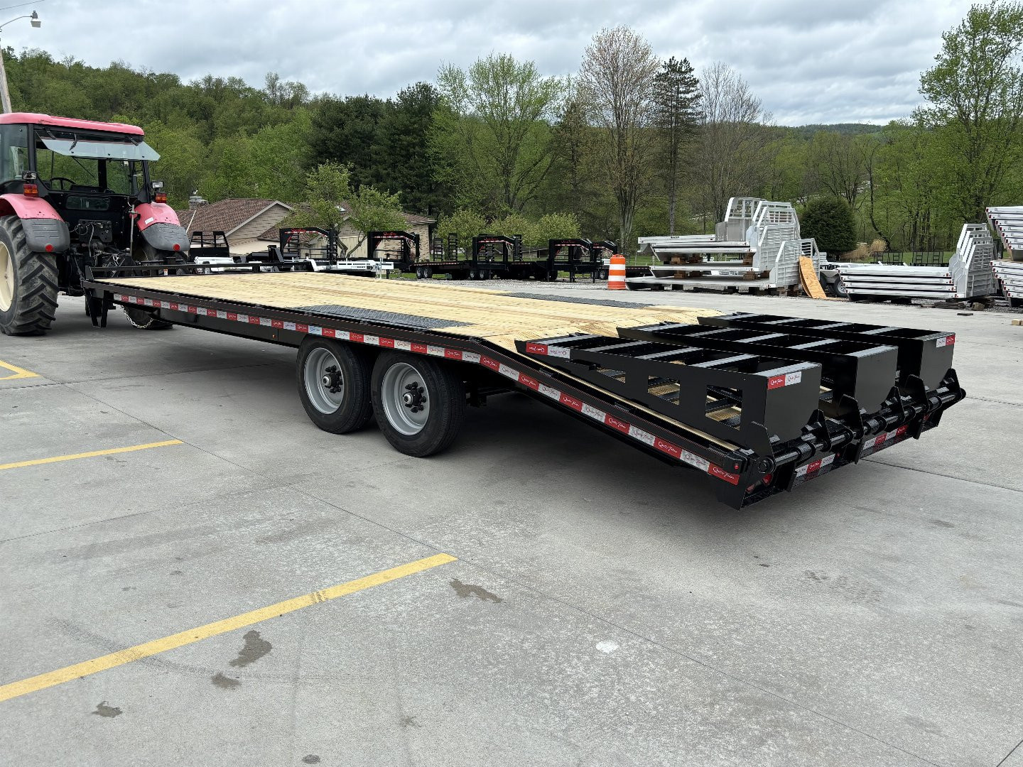 New 2025 Quality Trailers 23' Deckover (18' + 5' Dovetail) - Pro Series w/ 3 Lay Down Ramps - 17000# GVWR