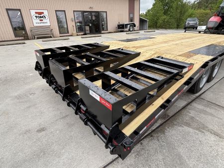 New 2025 Quality Trailers 23' Deckover (18' + 5' Dovetail) - Pro Series w/ 3 Lay Down Ramps - 17000# GVWR