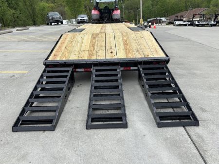 New 2025 Quality Trailers 23' Deckover (18' + 5' Dovetail) - Pro Series w/ 3 Lay Down Ramps - 17000# GVWR