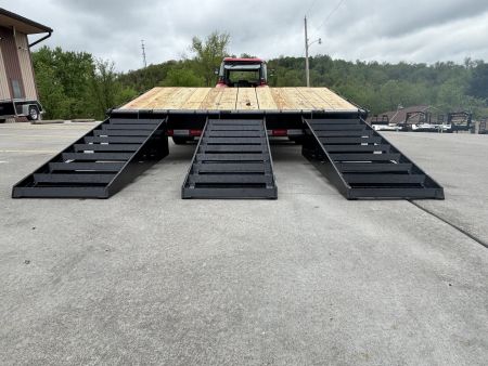 New 2025 Quality Trailers 23' Deckover (18' + 5' Dovetail) - Pro Series w/ 3 Lay Down Ramps - 17000# GVWR