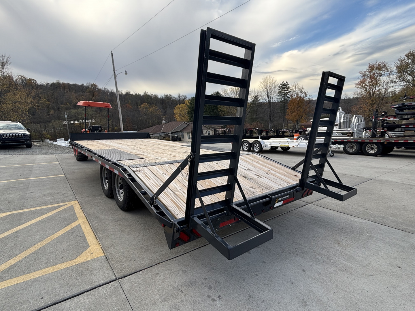 New 2025 Belmont Trailers 102"X20' Deckover HD Trailer - Charcoal Gray - 14,000# GVWR