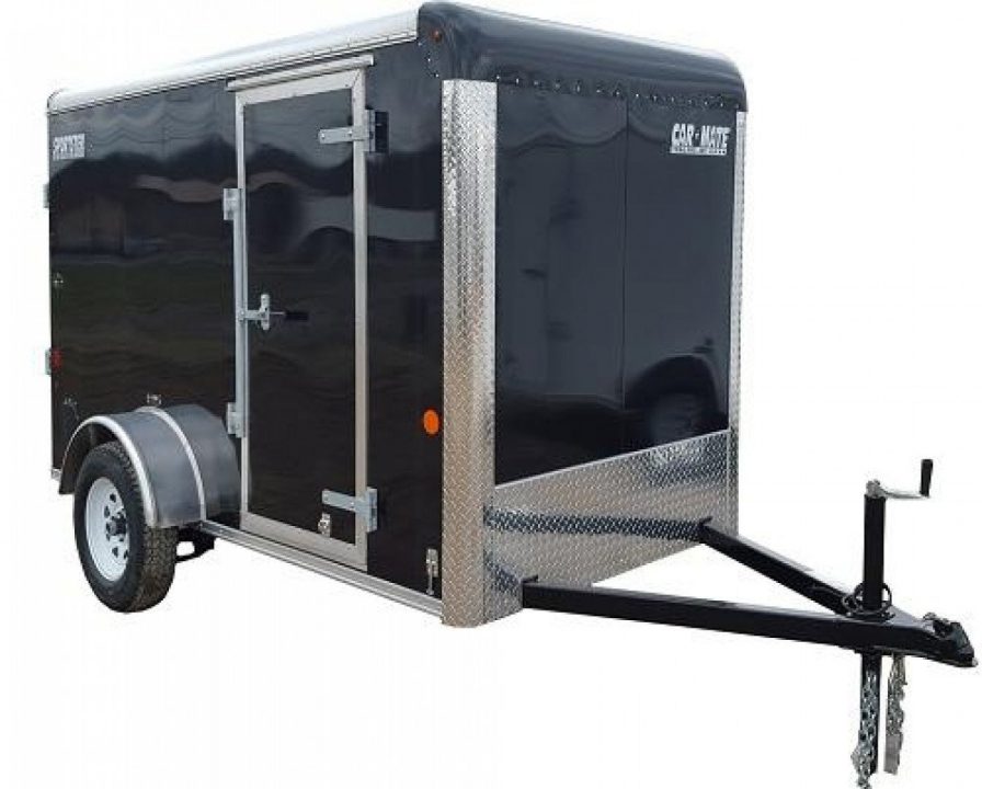 New 2026 Car Mate Trailers 5X10 Sportster Enclosed Trailer - Black - 6" extra height W/ Ramp Door - 2990# GVWR