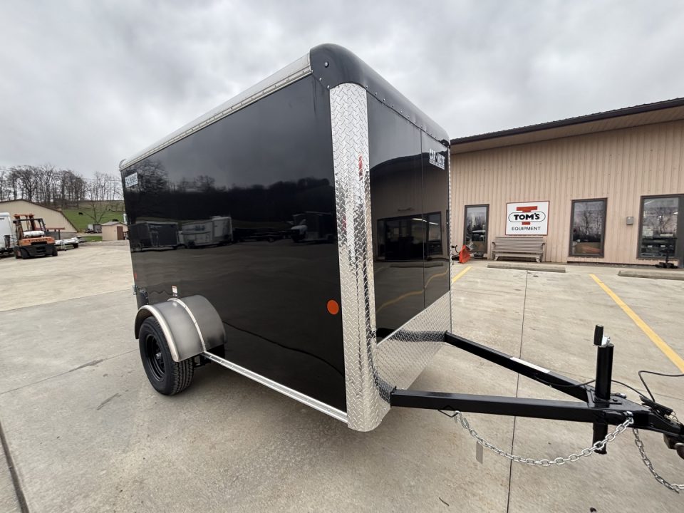 New 2026 Car Mate Trailers 5X10 Sportster Enclosed Trailer - Black - 6" extra height W/ Ramp Door - 2990# GVWR