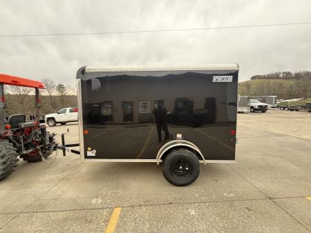 New 2026 Car Mate Trailers 5X10 Sportster Enclosed Trailer - Black - 6" extra height W/ Ramp Door - 2990# GVWR