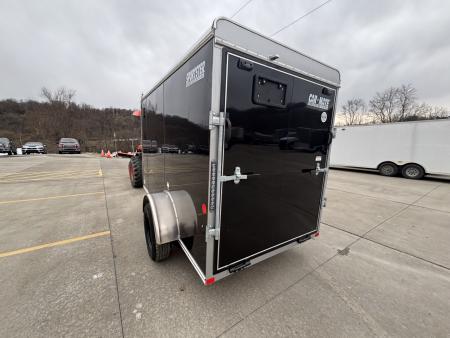 New 2026 Car Mate Trailers 5X10 Sportster Enclosed Trailer - Black - 6" extra height W/ Ramp Door - 2990# GVWR