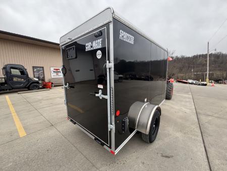 New 2026 Car Mate Trailers 5X10 Sportster Enclosed Trailer - Black - 6" extra height W/ Ramp Door - 2990# GVWR