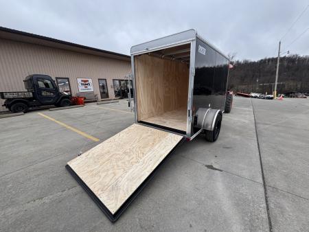 New 2026 Car Mate Trailers 5X10 Sportster Enclosed Trailer - Black - 6" extra height W/ Ramp Door - 2990# GVWR