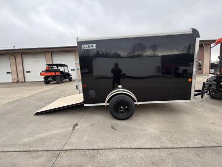 New 2026 Car Mate Trailers 5X10 Sportster Enclosed Trailer - Black - 6" extra height W/ Ramp Door - 2990# GVWR