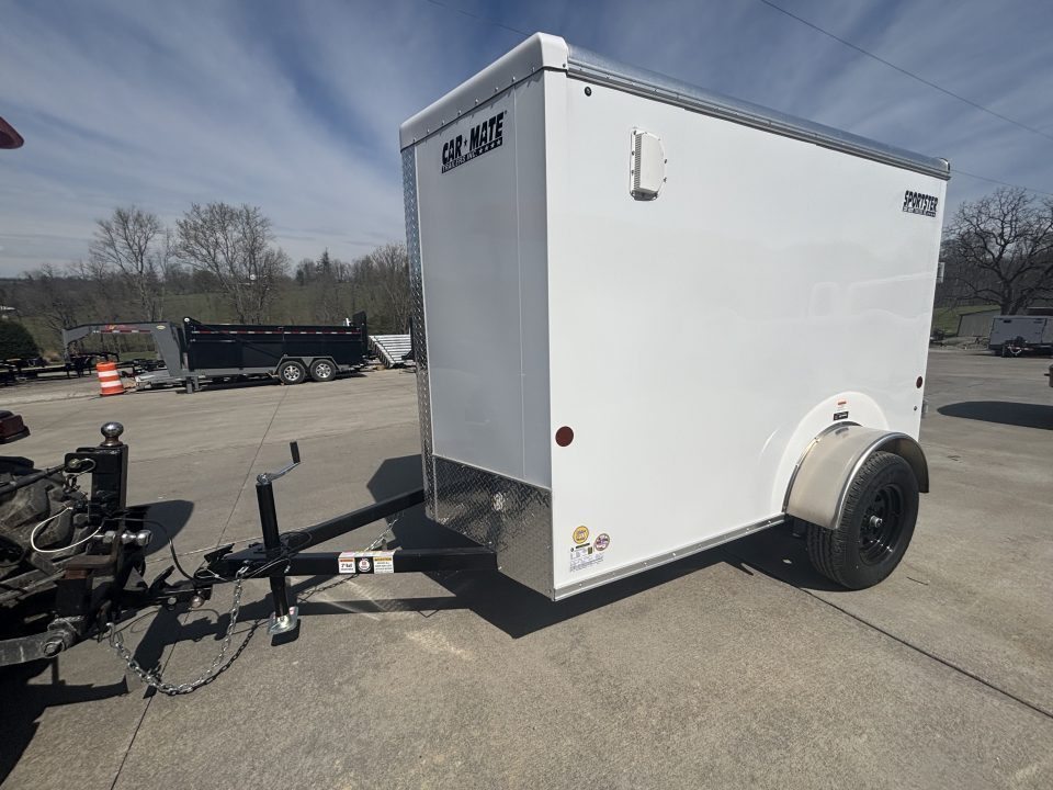 New 2027 Car Mate Trailers 5X8 V-Sport Enclosed Trailer - W/ Ramp Door - 2990# GVWR