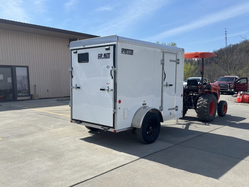 New 2027 Car Mate Trailers 5X8 V-Sport Enclosed Trailer - W/ Ramp Door - 2990# GVWR