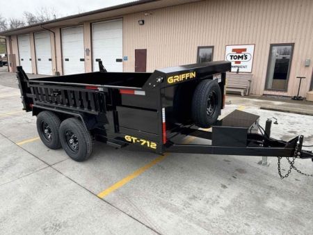 New 2027 Griffin Trailers GT 7X12 Low Profile Dump Trailer (Tarp/Ramps/Spare Included) - 12000# GVWR