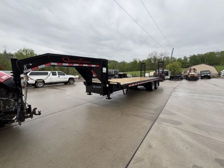 New 2027 Quality Trailers 25' Gooseneck (20' + 5' Pop Up Dove Tail) Pro Series - Tandem Dual - 25000# GVWR